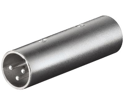 Adapterkontakt 3-polig XLR-hane / 3-polig XLR-hane