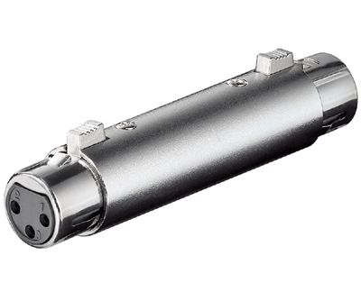 Adapterkontakt 3-polig XLR-hona / 3-polig XLR-hona