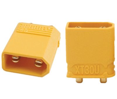 Strömkontakt för kretskort 2-polig hane 500Vdc 15A gul