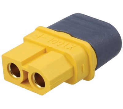 Strömkontakt 2-polig hona 500Vdc 45A gul/grå