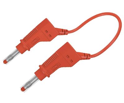 4 mm bananmätkabel PVC röd 200 cm