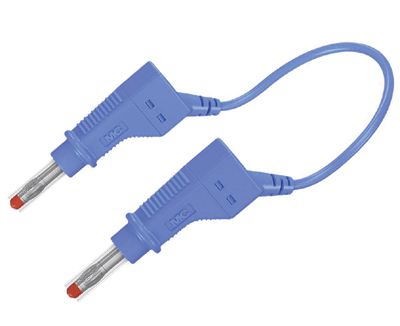 4 mm bananmätarkabel PVC blå 50 cm