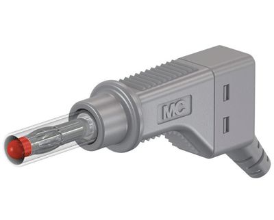 Säkerhetsbananplugg 4mm grå (66.9328-28)