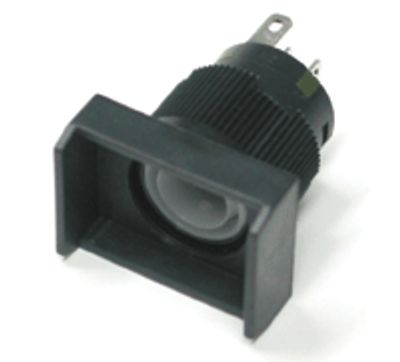 Tryckströmbrytare med kontrollampa, 1xON-ON, 3A 250Vac/30Vdc