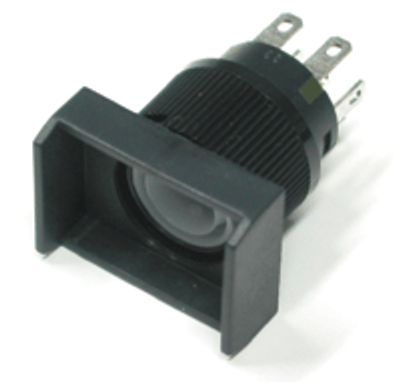 Tryckströmbrytare med kontrollampa, 2xON-ON, 3A 250Vac/30Vdc