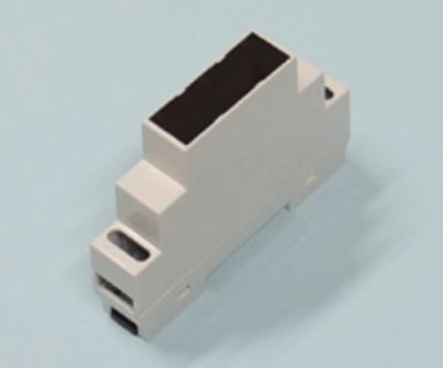 Modulhus för DIN-skena med fönster 17x90x65mm grå