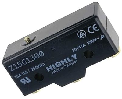 Gränsbrytare med tryckknapp 15A 250Vac (Z15G1300)