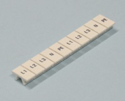 Märkningsremsa 6,2 mm för radplintar L1, L2, L3, N, PE 2 st